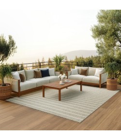 Nourison Positano Grey Ivory POS03 6 ft. X 9 ft. Rect. Rug