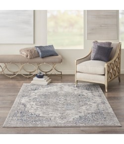 Nourison Royal Terrace - Ki44 Beige Blue Area Rug 5 ft. 3 in. X 7 ft. 3 in. Rectangle