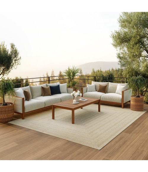 Nourison Tulum Cream TLM04 8 ft. X 10 ft. Rect. Rug