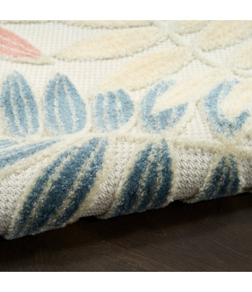 Nourison Aloha Ivory Rose ALH18 5 ft. 3 in. X 7 ft. 5 in. Rect. Rug