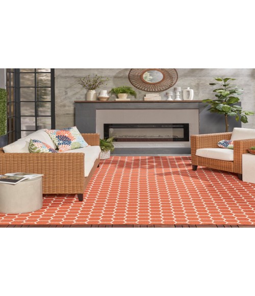 Nourison Reversible Indoor Outdoor Coral Rug RVB01 9 ft. X 12 ft. Rectangle - Rugs Town Nourison Reversible Indoor Outdoor Coral RVB01 9 ft. X 12 ft. Rectangle Rug