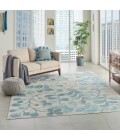 Nourison TRANQUIL Area Rug Nourison Tranquil Area Rug TRA03-Ivory/Turquoise