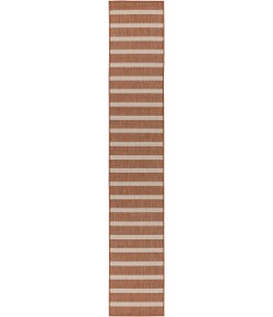 Nourison Positano Terracotta Ivory POS03 2 ft. 2 in. X 12 ft. Rect. Rug