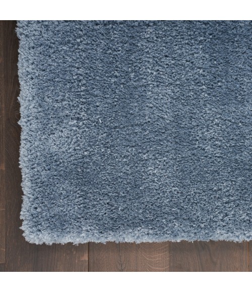 Nourison Luxurious Shag Light Blue LXR05 4 ft. X 6 ft. Rect. Rug
