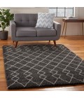 Nourison Geometric Shag Charcoal GOS01 5 ft. 3 in. X 7 ft. 3 in. Rect. Rug