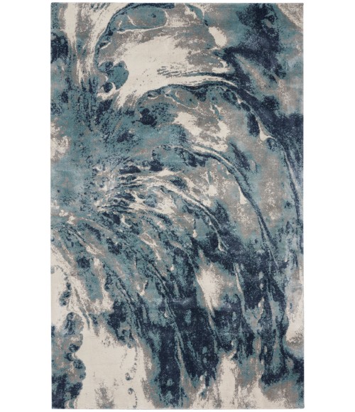 Nourison American Manor Blue Ivory AMR03 7 ft. 10 in. X 9 ft. 10 in. Rectangle Rug