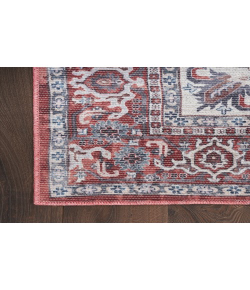 Nicole Curtis Machine Washable Series 1 Brick Ivory SR104 4 ft. X 6 ft. Rectangle Rug