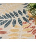 Nourison Aloha Ivory Blue ALH18 3 ft. 6 in. X 5 ft. 6 in. Rect. Rug