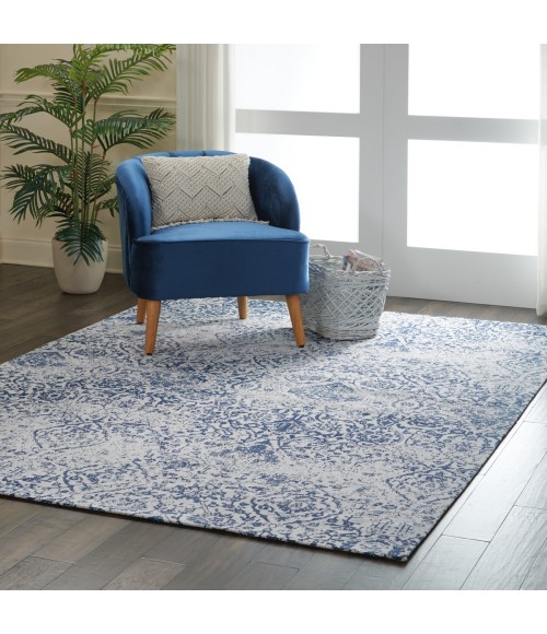 Nourison Damask Iory Navy DAS06 6 ft. x 9 ft. Rect. Rug