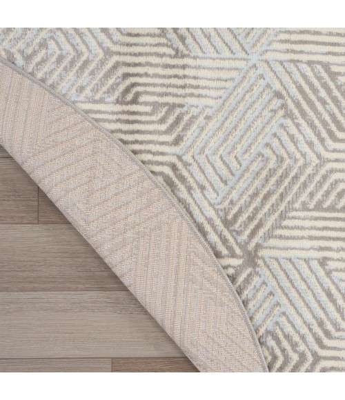 Nourison Grafix Grey GRF39 8 ft. X Round Rug