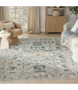 Nourison Home Washable Decor Blue Taupe WSD12 9 ft. X 12 ft. Rectangle Rug