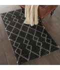 Nourison Geometric Shag Charcoal GOS01 2 ft. 2 in. X 3 ft. 9 in. Rect. Rug