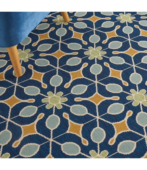 Nourison CARIBBEAN Area Rug Nourison Caribbean Square Area Rug CRB07-Navy
