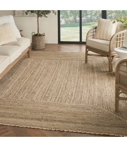 Nourison Terrazzo Jute Natural Grey TRJ01 8 ft. X 10 ft. Rect. Rug