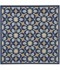 Nourison CARIBBEAN Area Rug Nourison Caribbean Square Area Rug CRB07-Navy