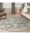 Nourison Oushak Home Charcoal OUS01 7 ft. 10 in. X Round Rug