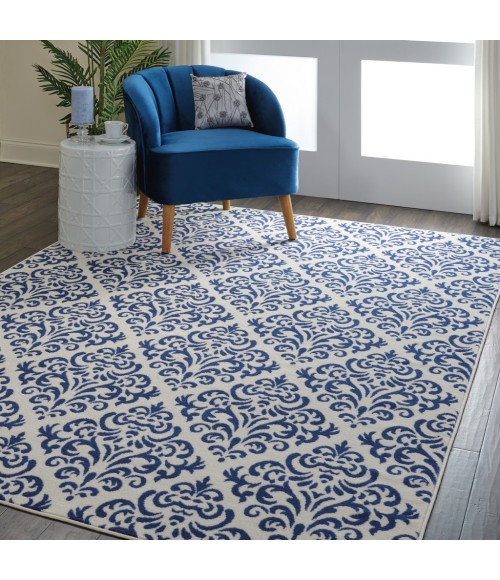 Nourison Grafix Area Rug GRF06-White/Blue
