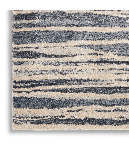 kathy ireland Home Moroccan Celebration Area Rug KI387-Blue/Beige