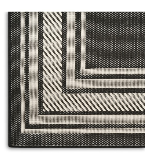 Nourison Horizon Indoor/Outdoor Black HOZ03 8 ft. X 10 ft. Rect. Rug