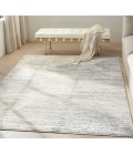 Calvin Klein CK011 Verdant Ivory Grey Rug VRD01 5 ft. X 7 ft. Rect. - Rugs Town Calvin Klein CK011 Verdant Ivory Grey VRD01 5 ft. X 7 ft. Rect. Rug