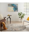 Nourison Concerto Beige Grey CNC01 5 ft. 3 in. X Round Rug