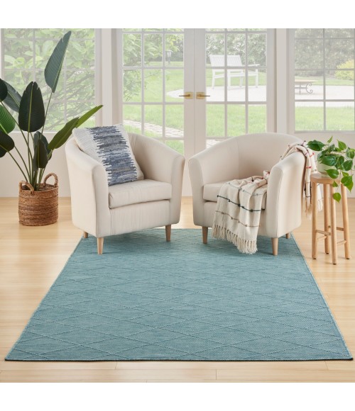 Nourison Practical Solutions Aqua PSL01 5 ft. X 7 ft. Rect. Rug
