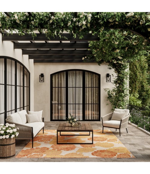 Nourison Garden Oasis Coral GOA04 10 ft. X 14 ft. Rect. Rug