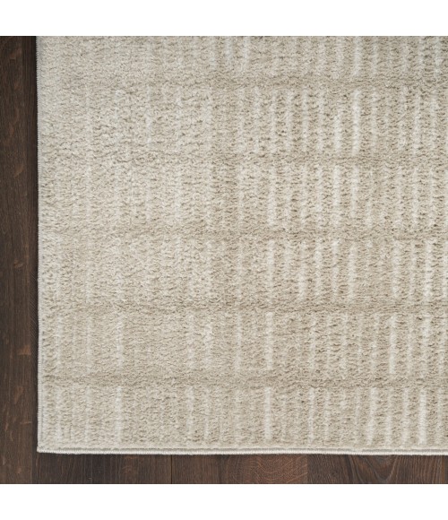 Nourison Cozy Modern Grey Ivory CMD03 5 ft. 3 in. X 7 ft. Rect. Rug