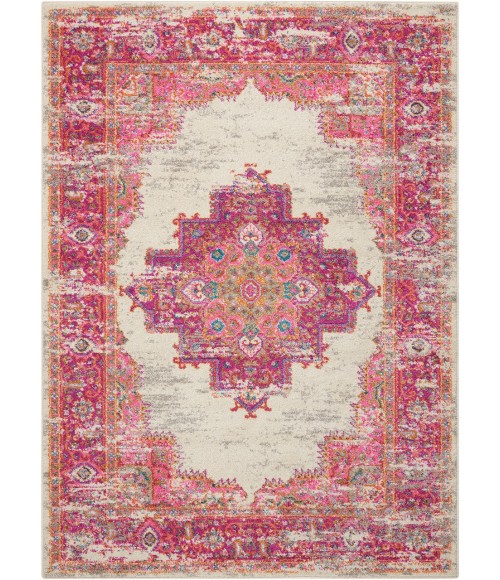 Nourison Passion Area Rug PSN03-Ivory/Fuchsia