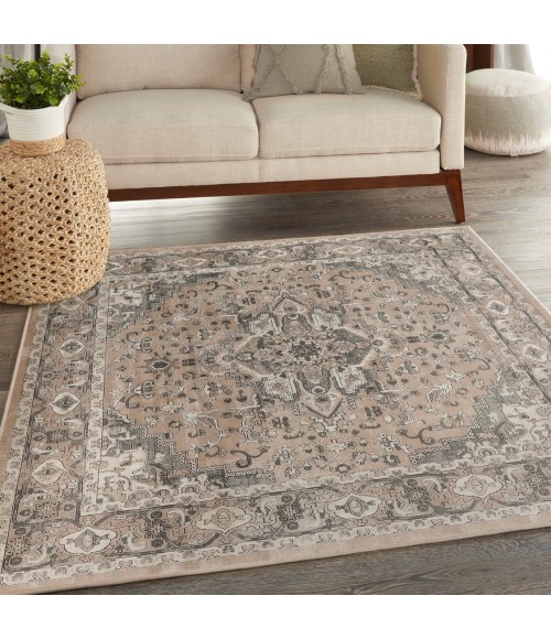 Nourison Concerto Beige Grey CNC05 4 ft. X Square Rug