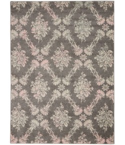 Nourison Tranquil(Traql) - Tra09 Grey Pink Area Rug 5 ft. 3 X 7 ft. 3 Rectangle