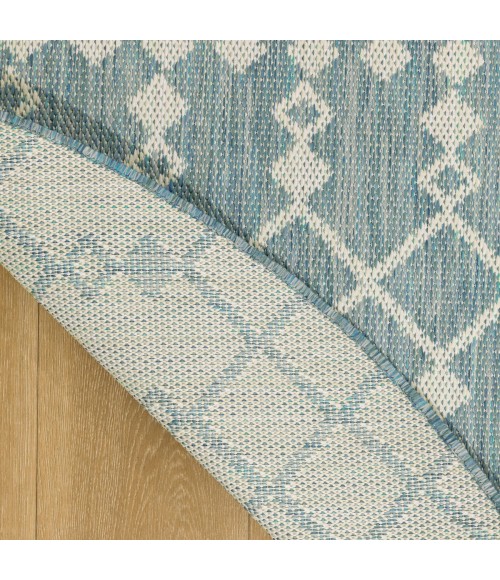 Nourison Positano Aqua POS02 6 ft. X Round Rug