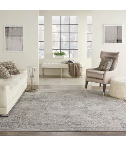 Nourison Grand Expressions - Ki52 Dark Grey Ivory Area Rug 9 ft. X 12 ft. Rectangle