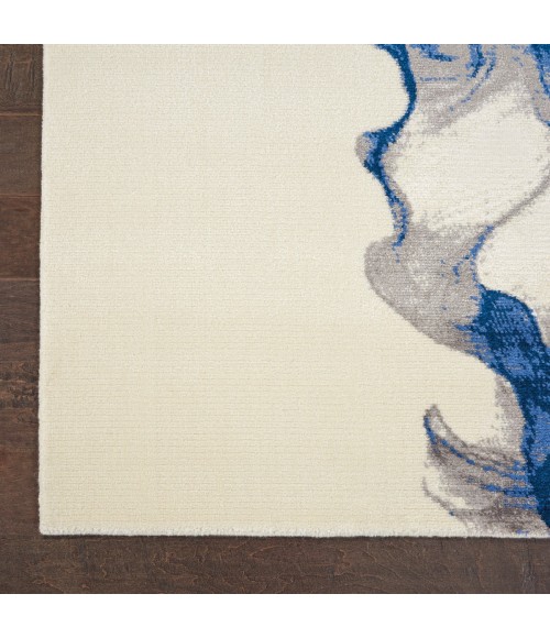 Nourison Twilight Area Rug TWI27 Ivory/Blue 5'6" x 8'