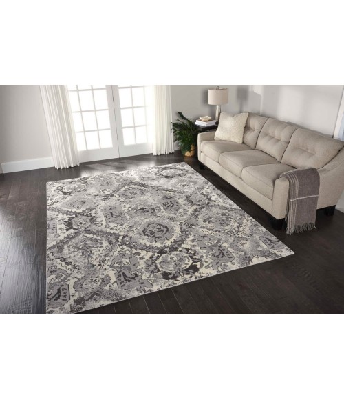 Nourison Twilight Area Rug TWI03 Ivory/Grey 9'9" x 13'9"