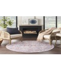 Nicole Curtis Machine Washable Series 1 Blue Multicolor SR104 5 ft. 3 in. Round Rug