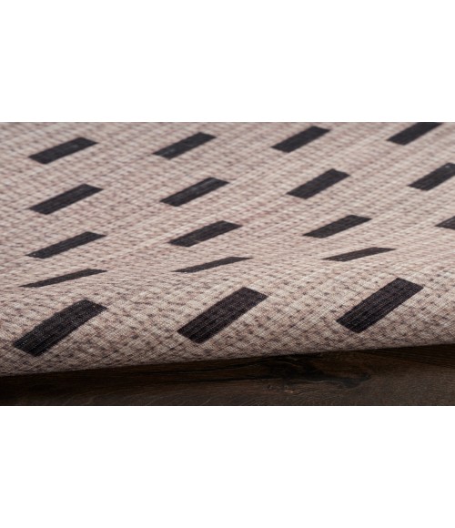 Nourison Nourison Washables Cream Black Rug NWB12 5 ft. 2 in. X 7 ft. Rectangle - Rugs Town Nourison Nourison Washables Cream Black NWB12 5 ft. 2 in. X 7 ft. Rectangle Rug
