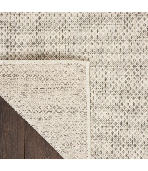 Nourison Courtyard Area Rug COU01 Ivory Silver 3' x 5'