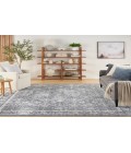 Nourison Astra Machine Washable Dark Blue ASW16 7 ft. 10 in. X 10 ft. Rectangle Rug