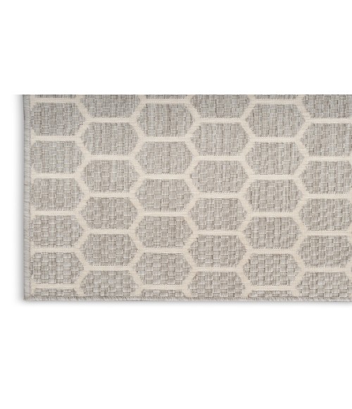 Nourison Reversible Indoor Outdoor Grey Rug RVB01 9 ft. X 12 ft. Rectangle - Rugs Town Nourison Reversible Indoor Outdoor Grey RVB01 9 ft. X 12 ft. Rectangle Rug
