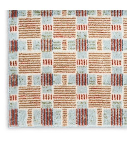 Nourison Nordic Rust Multicolor NRC14 4 ft. X 6 ft. Rect. Rug
