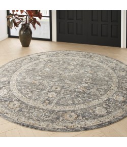Nourison Nyle Slate Multicolor NYE03 7’10” X Round Rug