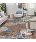 Nourison Pompeii Blue Multicolor PMP04 7 ft. 10 in. X 9 ft. 10 in. Rect. Rug