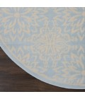 Nourison Jubilant Round Area Rug JUB06-Ivory/Light Blue