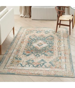 Nourison Thalia - Thl04 Green Ivory Area Rug 5 ft. 3 in. X 7 ft. 3 in. Rectangle