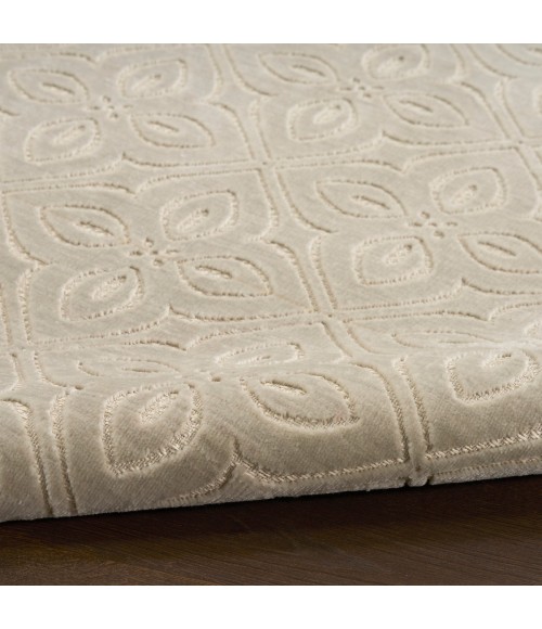 Nourison Washable Charm Silver Ivory WCH03 4 ft. X 6 ft. Rect. Rug