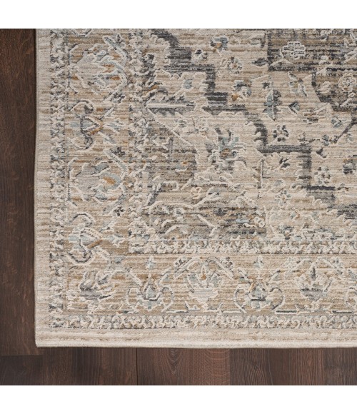 Nourison Nyle Ivory Taupe NYE04 2 ft. 3 in. X 12 ft. Rect. Rug