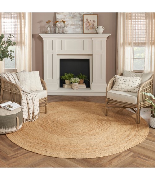 Nourison Natural Jute Natural NJT03 8 ft. X Round Rug
