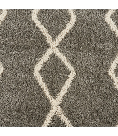 Nourison Geometric Shag Silver GOS01 7 ft. 10 in. X 9 ft. 10 in. Rect. Rug