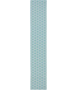Nourison Reversible Indoor Outdoor Aqua RVB01 2 ft. 2 in. X 12 ft. Rect. Rug